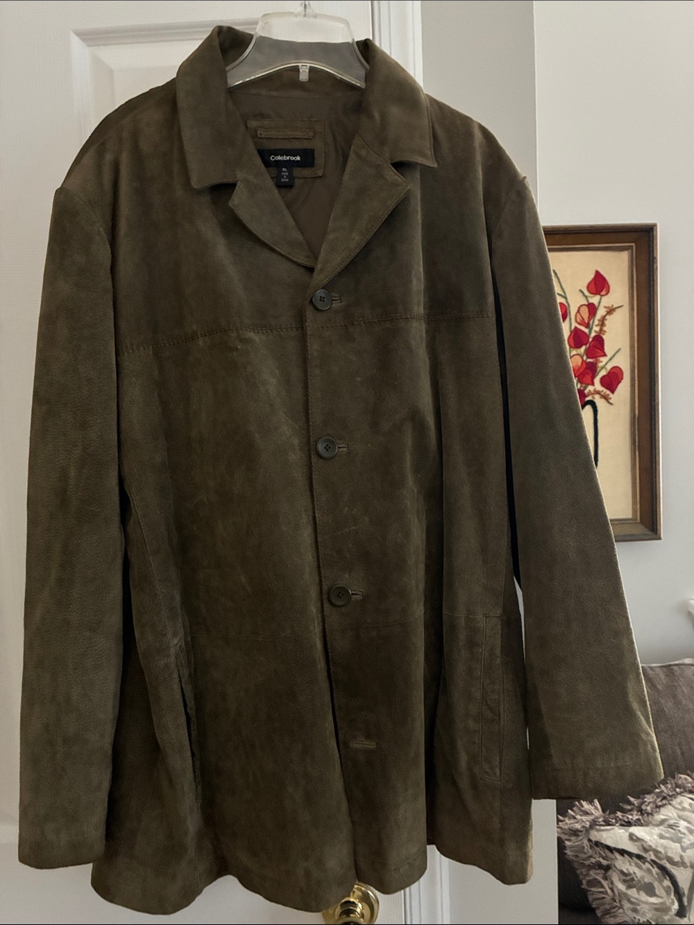 Gorgeous Men’s Vintage Hunter Green Suede Jacket Size XL